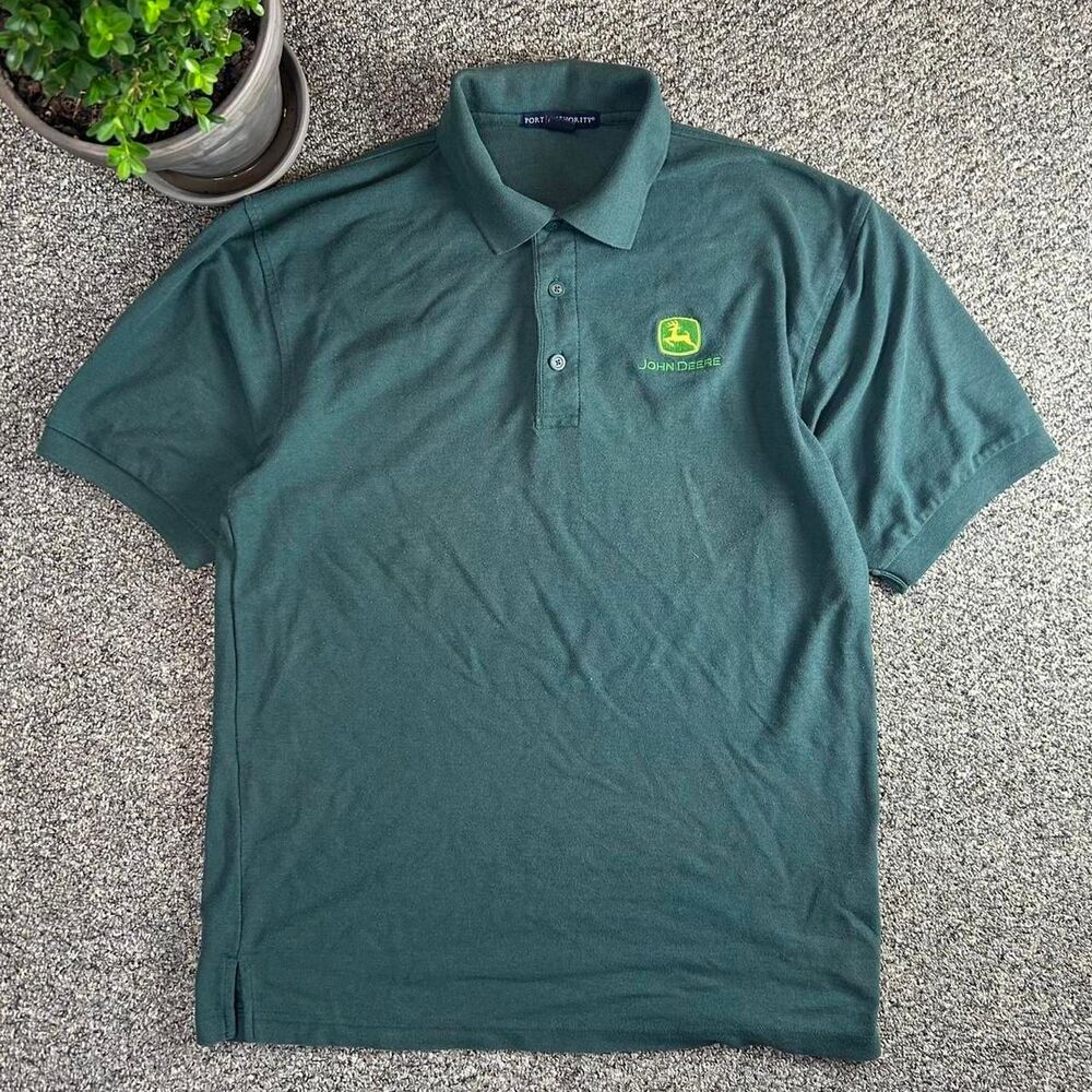 John-deere Men's Green Polo-shirts